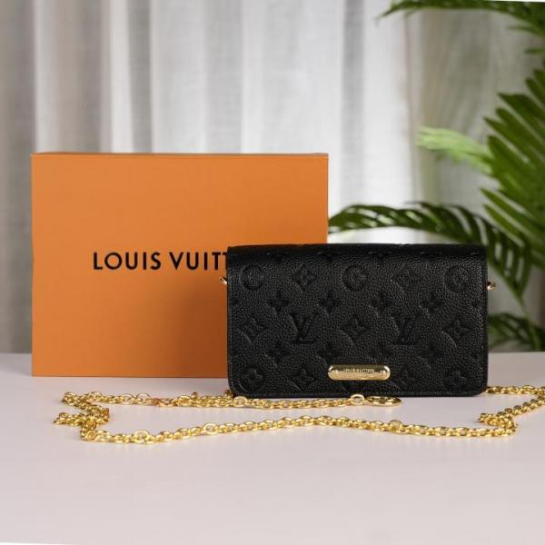 LOU-IS VU-IT-TON LV LILY CHAIN MONOGRAM HANDBAG