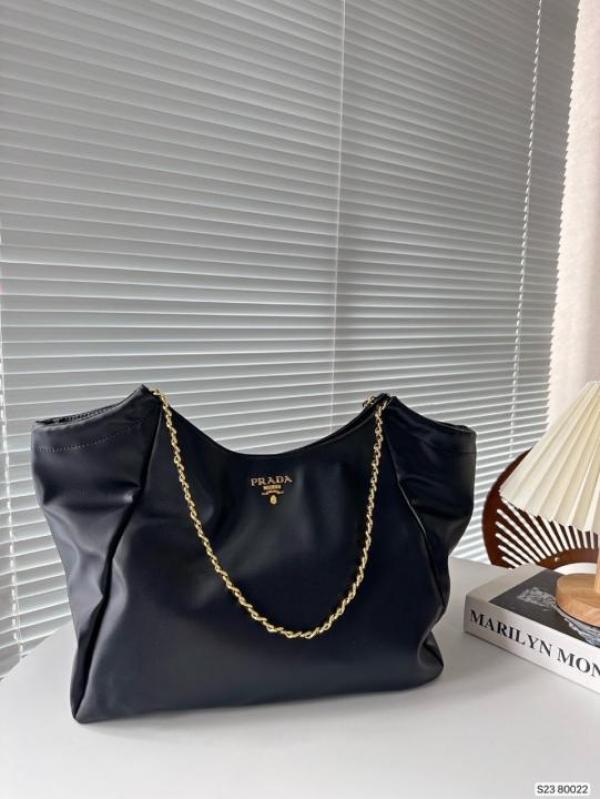 Pr-ada Soft Leather Premium Tote Bag With OG Box & Dust Bag