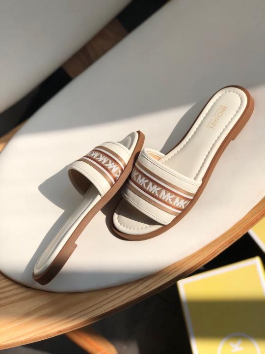 MK Sadler Slide Flats With OG Box & Dust Bag