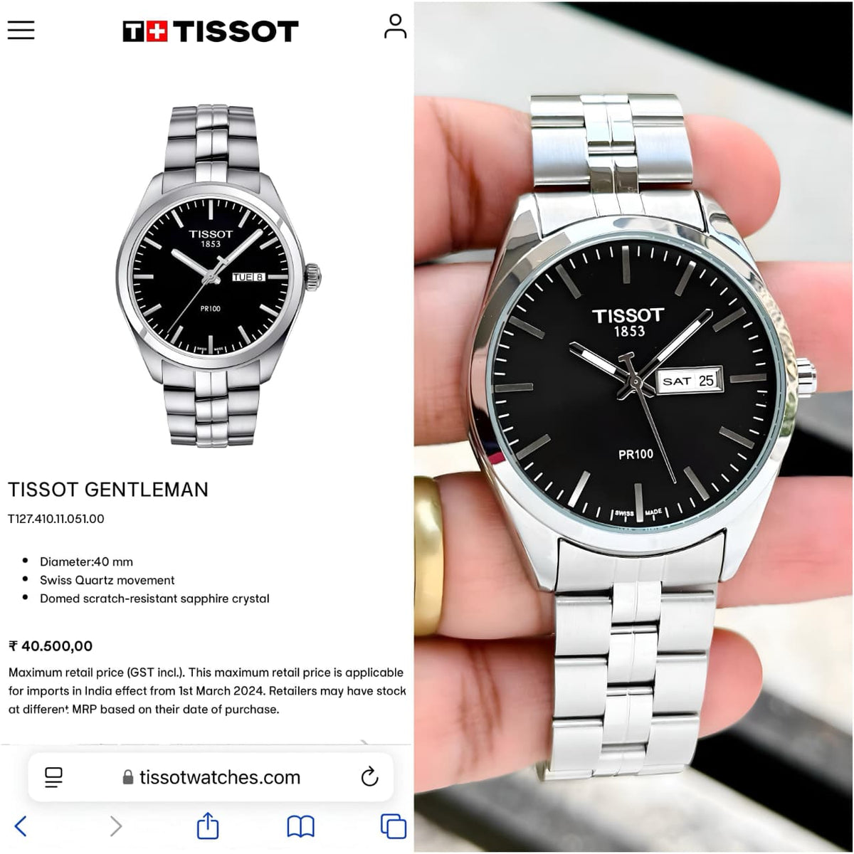 Tissot Premius PR100 Day-Date Original Model Series Now Available