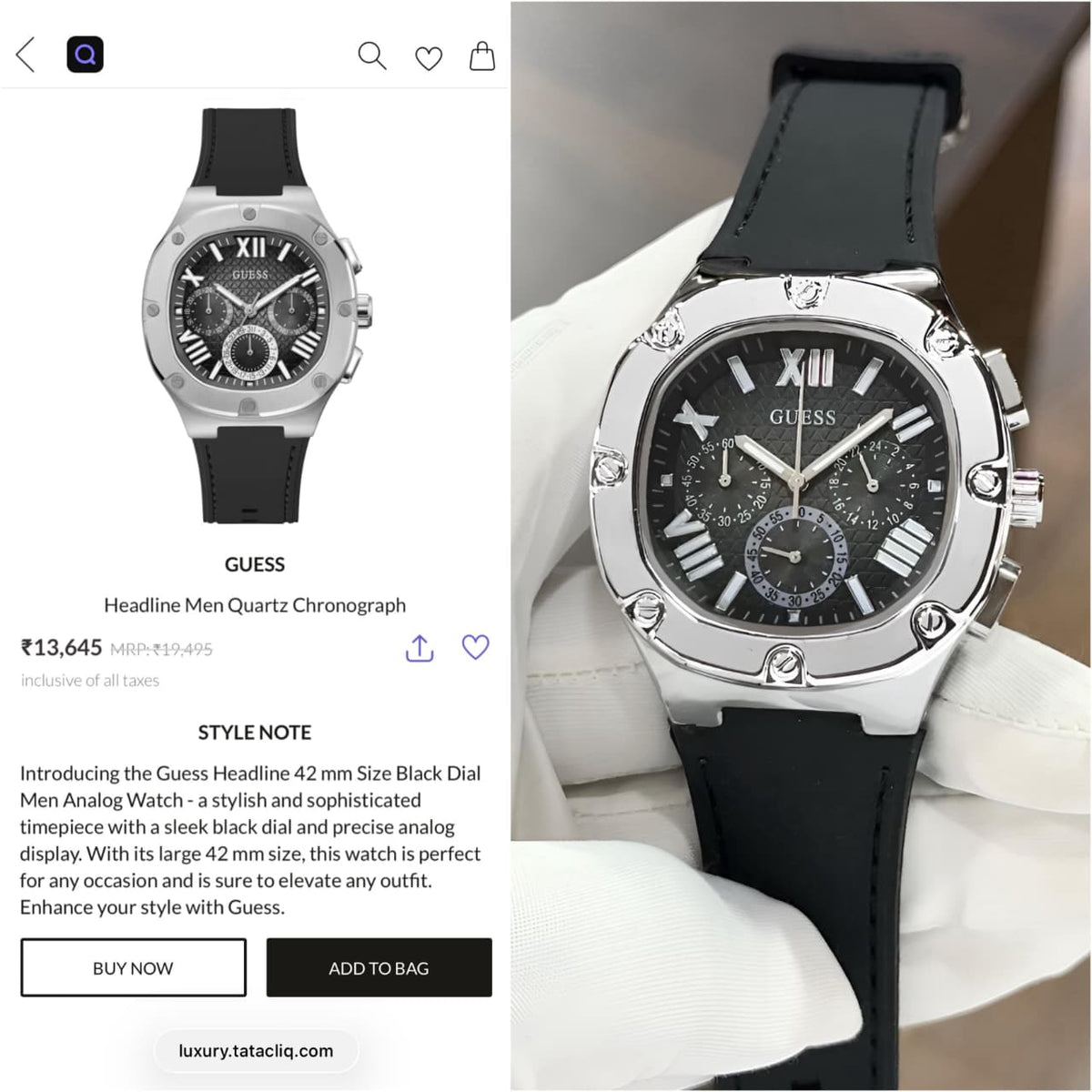 G_uess Men's Exclusive Headline Original Model Series Now Available