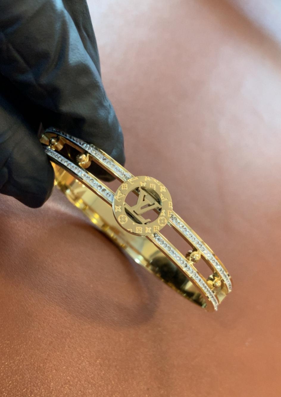 Elegant LV-Inspired Luxury Bracelet