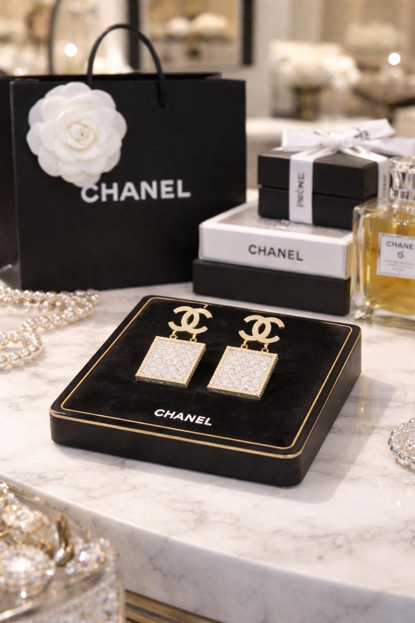 Elevate your style Cha-nel-inspired luxury earring