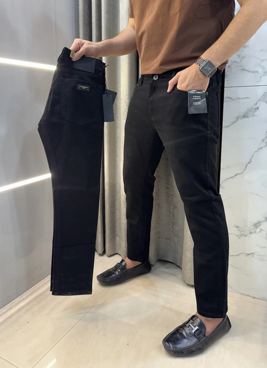 Dol-ce & Ga-bb-ana Inspired Jet Black Imported Classic Denim