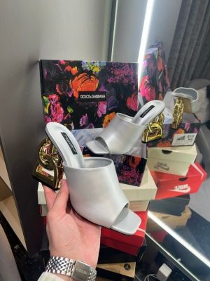 Dol-ce & Ga-bb-ana High heel Gold Sandals With OG Box
