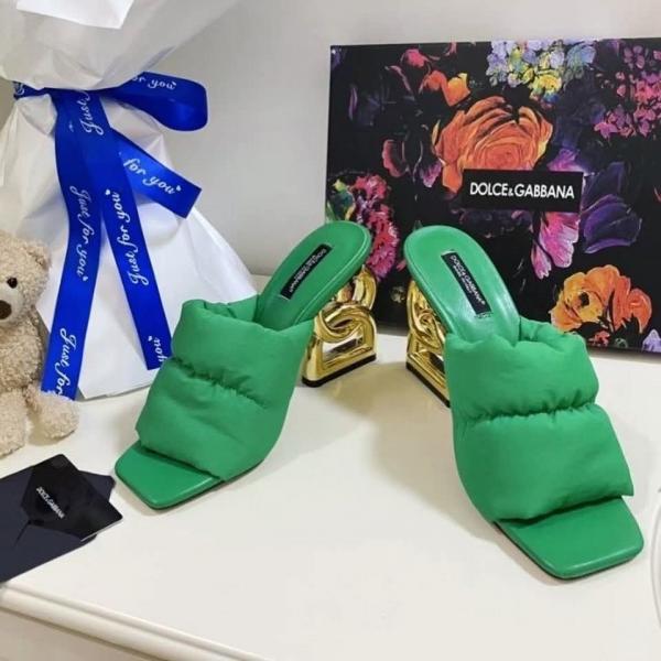 D&G High heel Gold Clothes Sandals With OG Box & Carry Bag