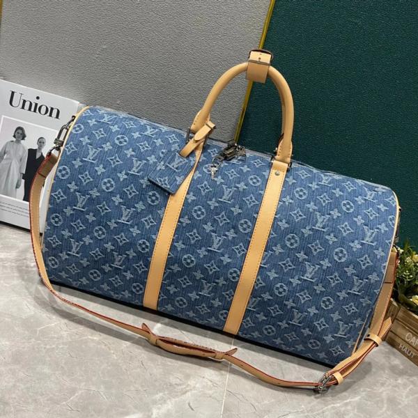 LOU-IS VU-IT-TON KEEPALL BANDOULIERE NBA EDITION DUFFLE BAG