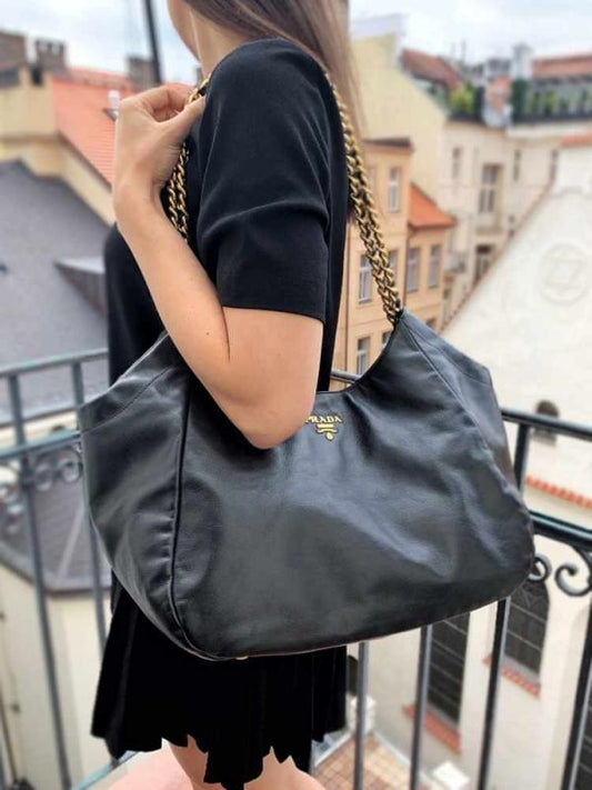 Pr-ada Soft Leather Premium Tote Bag With OG Box & Dust Bag
