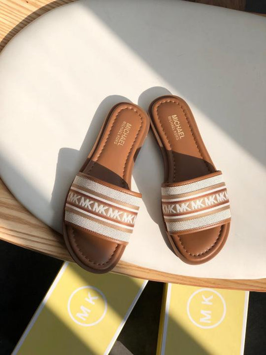 MK Sadler Slide Flats With OG Box & Dust Bag