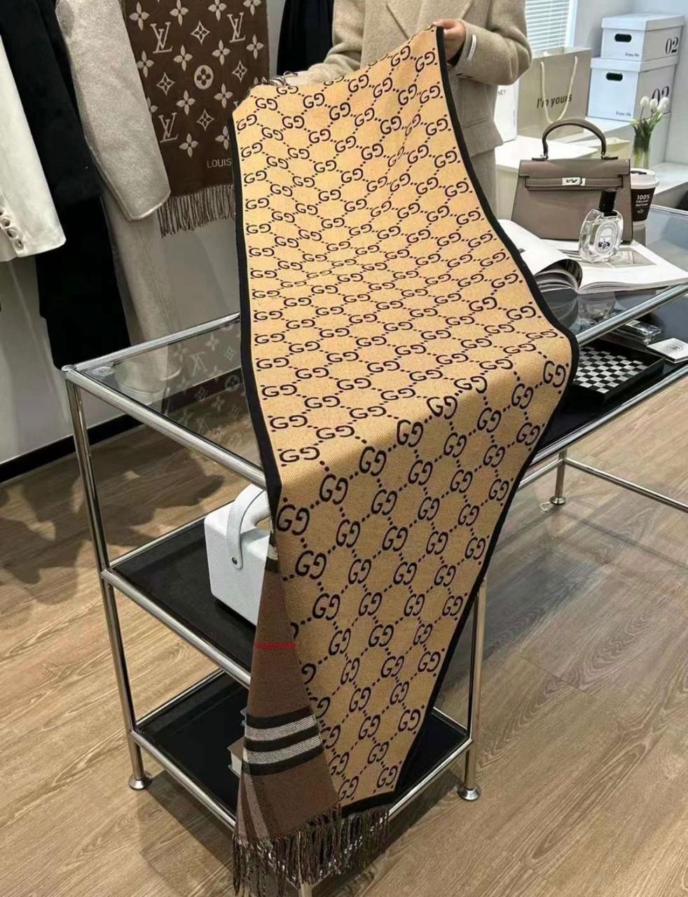 Warm G_cc_i Stoles Latest Edition Dual Print Cashmere