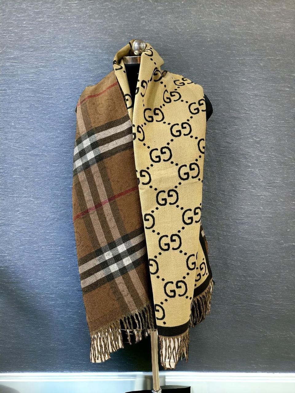 Warm G_cc_i Stoles Latest Edition Dual Print Cashmere