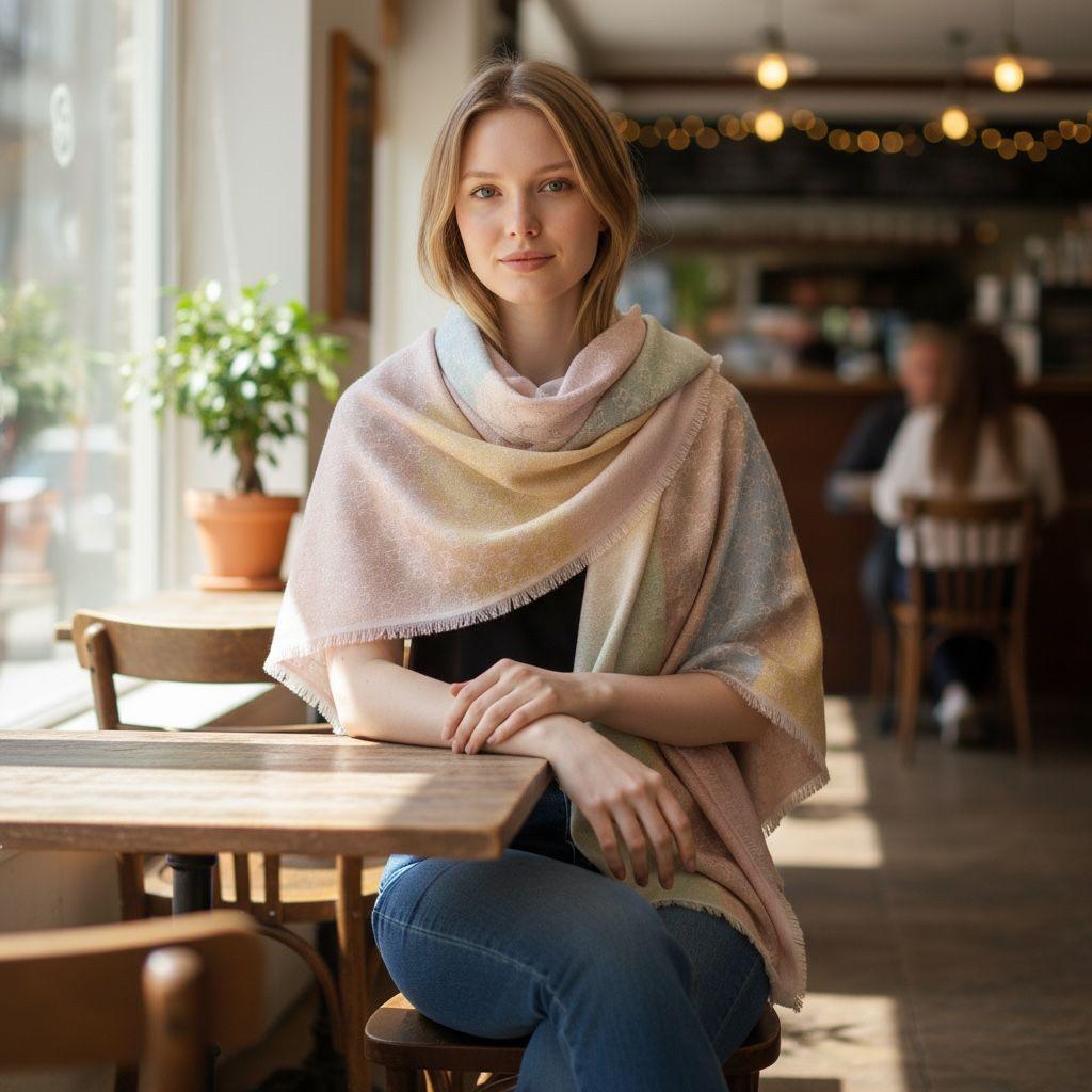 G_cc_i Jacquard Multicolour Shawl