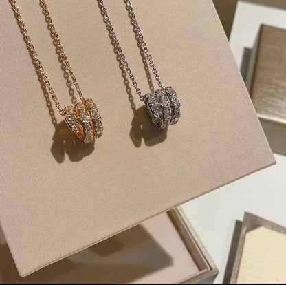Bvl-gari Serpent-Inspired Diamond-Studded Necklace