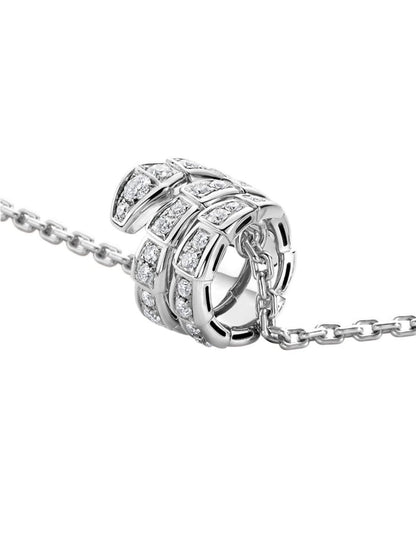 Bvl-gari Serpent-Inspired Diamond-Studded Necklace