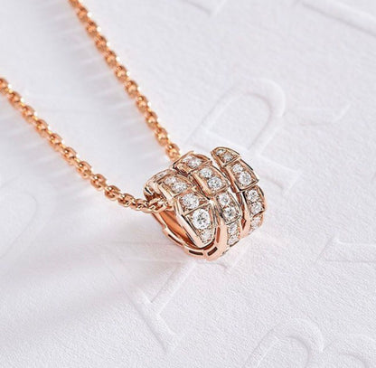 Bvl-gari Serpent-Inspired Diamond-Studded Necklace