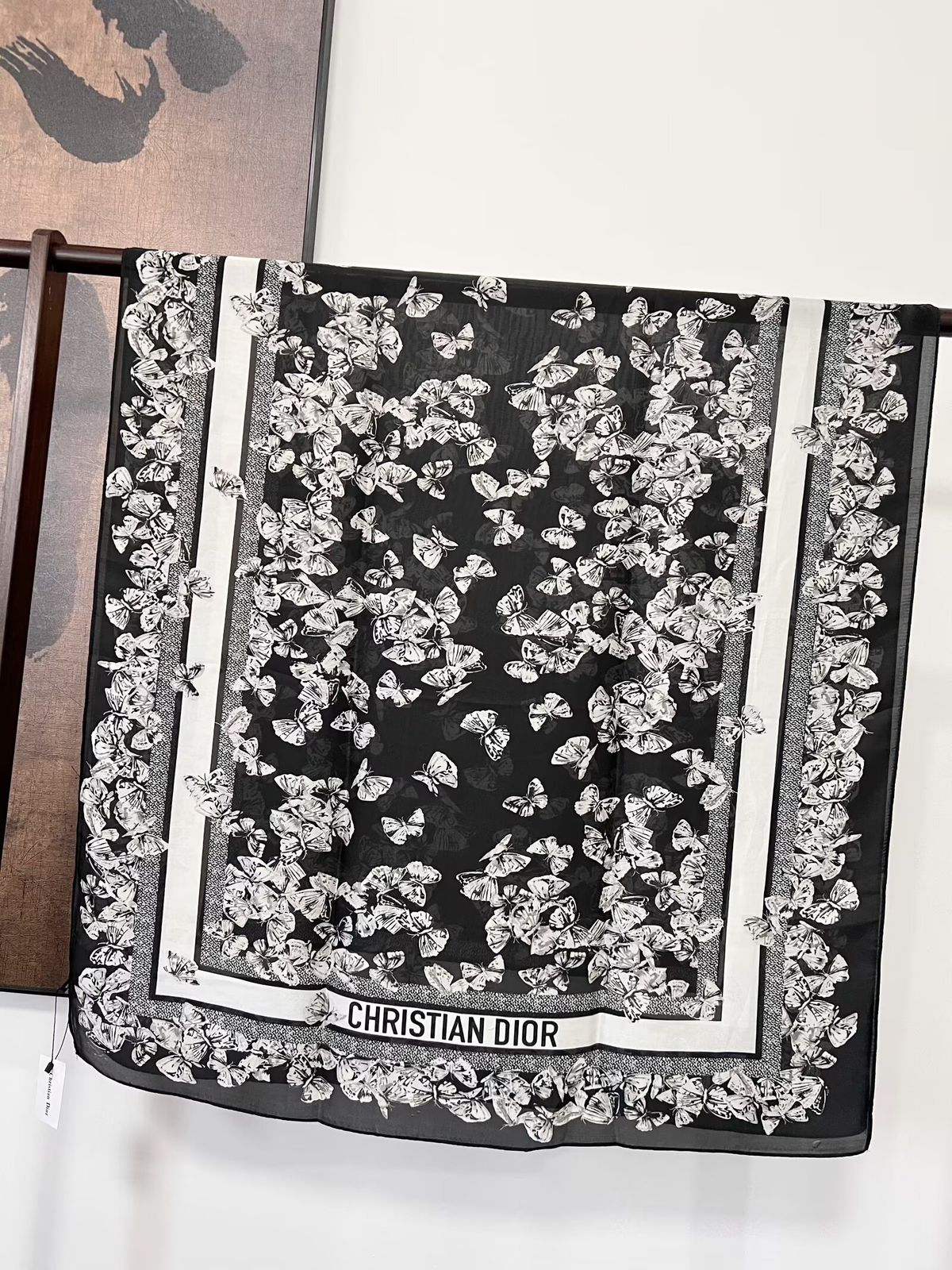 Chri-st-ian Di-or Branded Satin Silk Stoles – Now in Stock