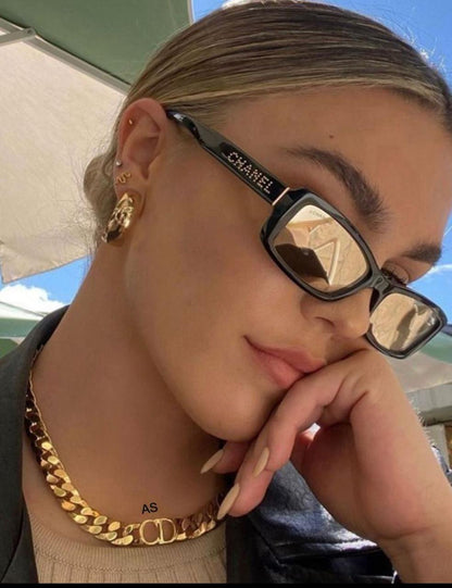 Di-or CD Chain Necklace / Choker — For Her