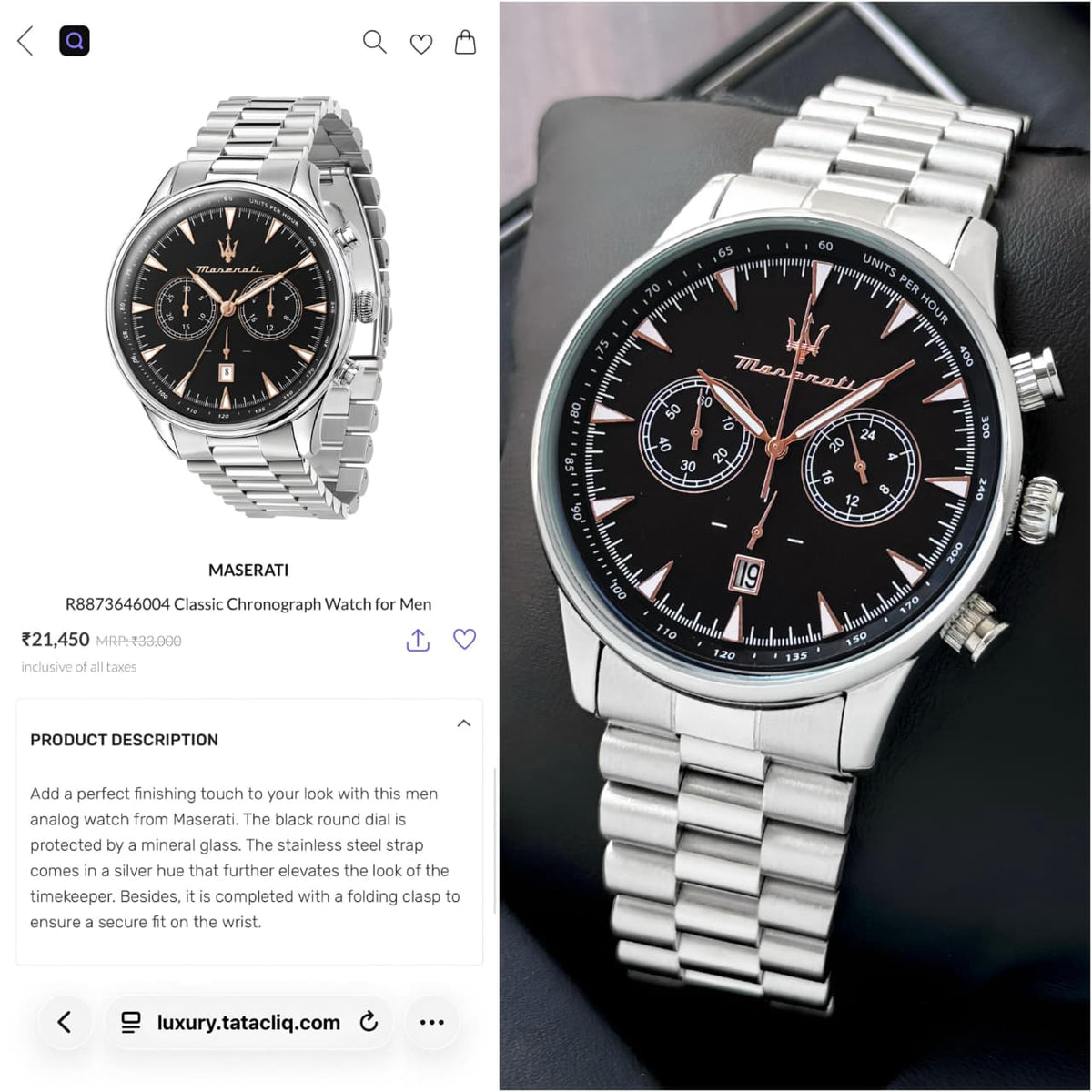 Ma-se-rati Classic Chronograph Collection Original Model Series Now Available