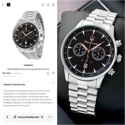 Ma-se-rati Classic Chronograph Collection Original Model Series Now Available