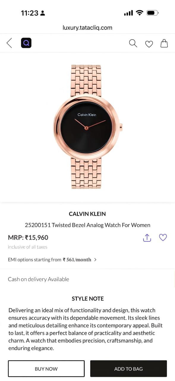Cal-vin Klein Burst Rose Gold Original Model Series Now Available