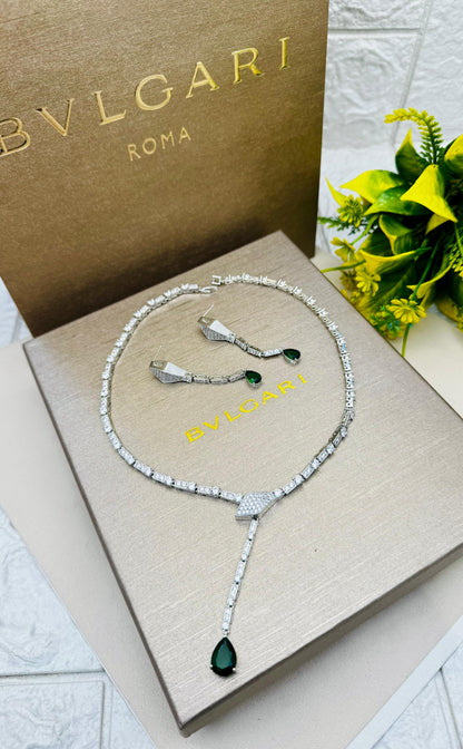 Bvl-ga-ri Super High Quality Snake Necklace With Earrings