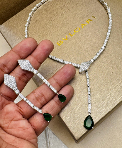 Bvl-ga-ri Super High Quality Snake Necklace With Earrings