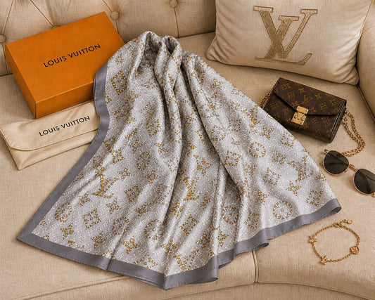 LVTN Luxury Satin Silk Designer Stole