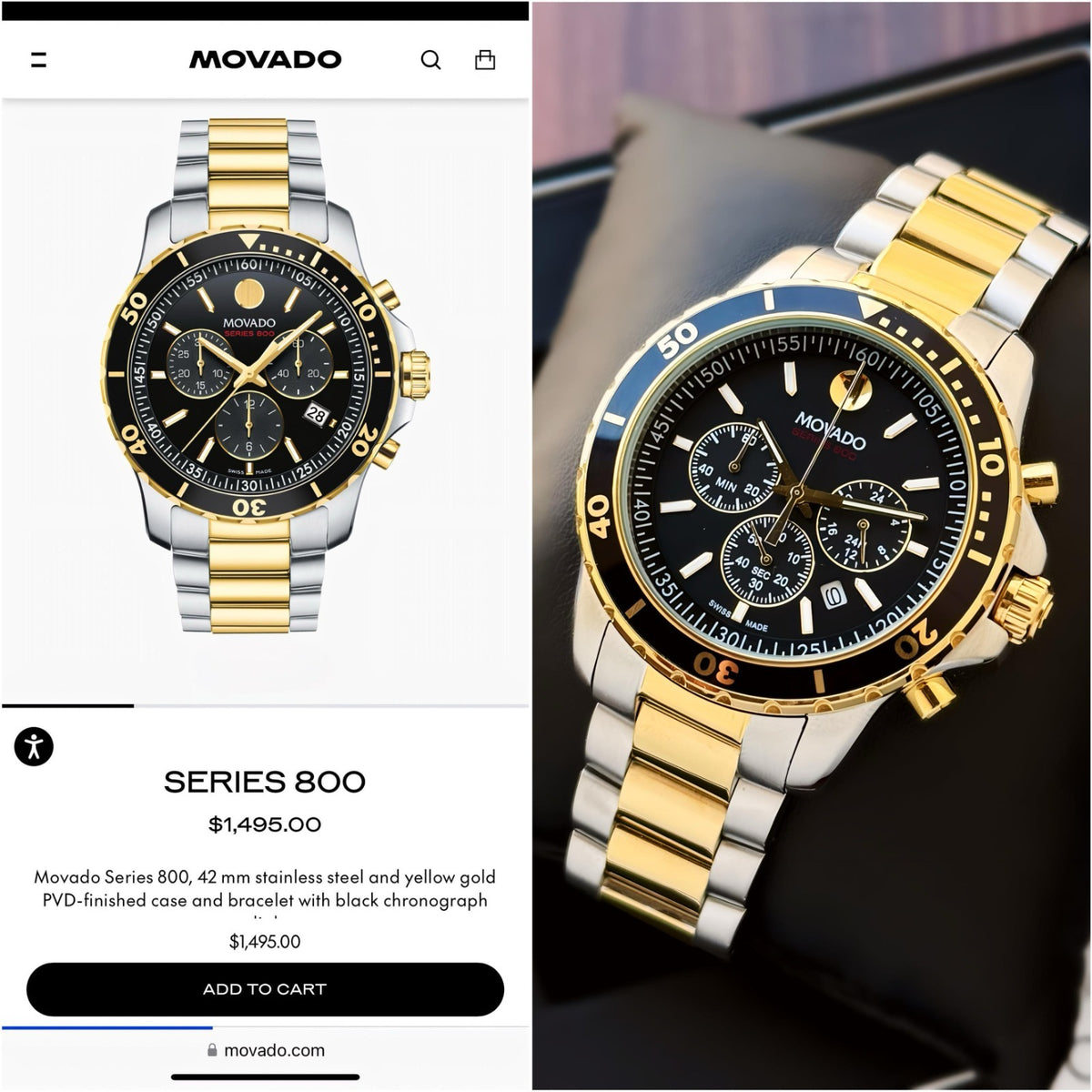 Movado Series 800 Chronograph – 7AA Premium Collection